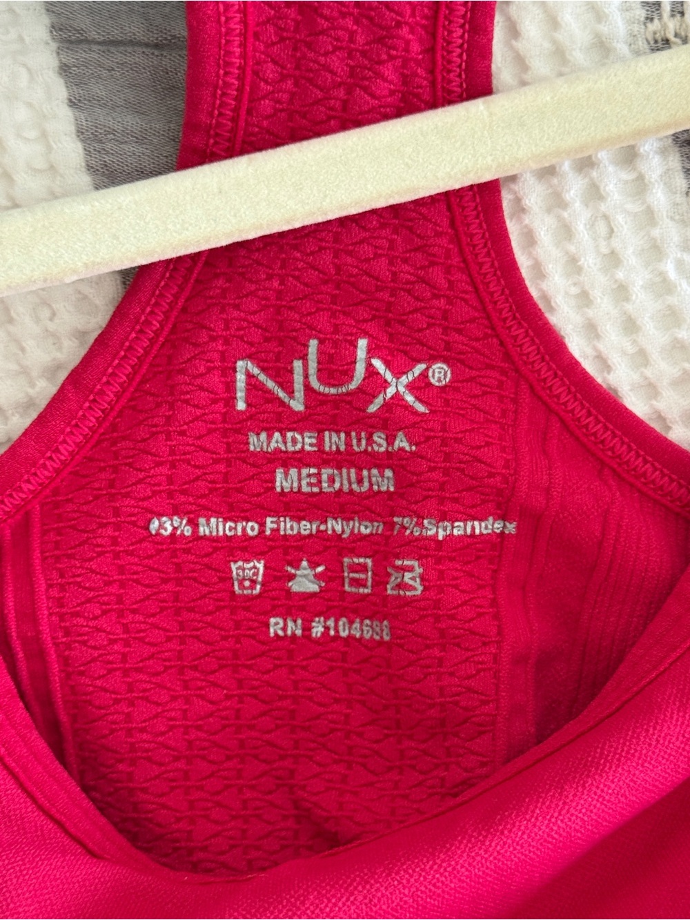 NUX Red Racerback Tank Top - Picture 2 of 5
